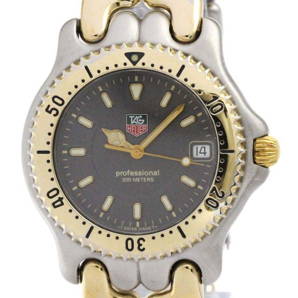 TAG HEUER Sel Professional 200M Gold Plated Steel Watch WG1120 Polished